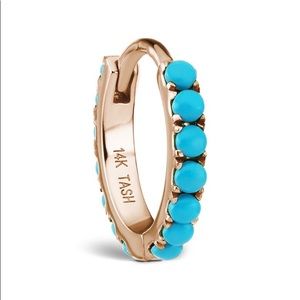 Maria Tash 8mm Turquoise Eternity Clicker - Rose Gold